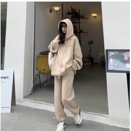 PS68464# 运动服卫衣套装女秋冬季新款宽松连帽休闲时尚运动两件套女