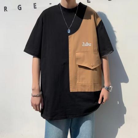TR17625# T恤潮流标准V领新款男时尚潮牌春季青春流行潮短袖城市风貌ins