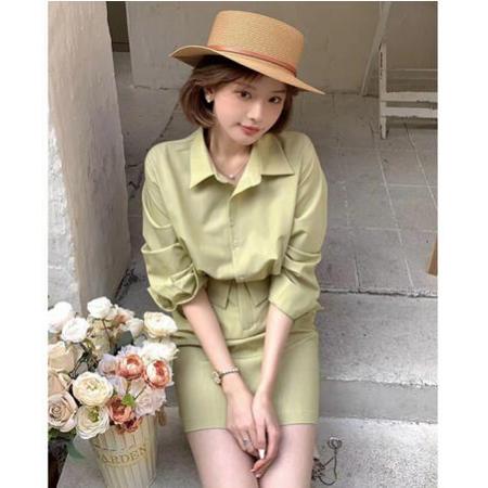 TR21577# 芝士Cheese小野春市收腰连衣裙 服装批发女装服饰货源