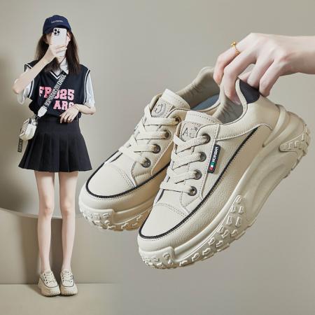 X-30390# 韩版小白鞋女秋季新款ins学生休闲街拍鞋女厚底增高板鞋 鞋子批发女鞋货源