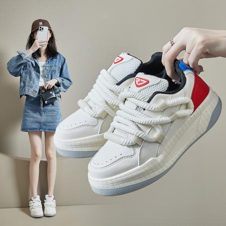 X-30409# 秋季新款小白鞋女ins潮韩版学生跑步运动板鞋增高休闲鞋 鞋子批发女鞋货源