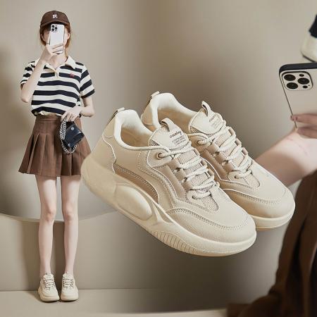 X-30410# 韩版小白鞋女秋季新款ins学生休闲街拍鞋女厚底增高板鞋 鞋子批发女鞋货源