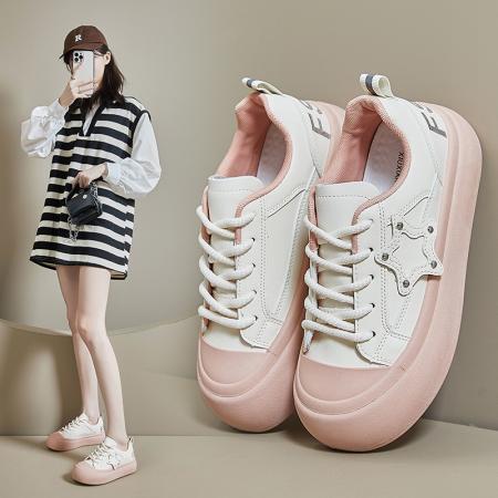 X-30413# 秋季小白鞋新款韩版ins女学生厚底增高运动板鞋潮休闲 鞋子批发女鞋货源
