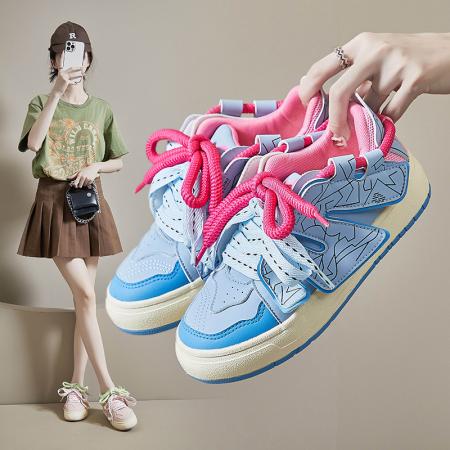 X-30419# 秋季新款小白鞋女ins潮韩版学生跑步运动板鞋增高休闲鞋 鞋子批发女鞋货源