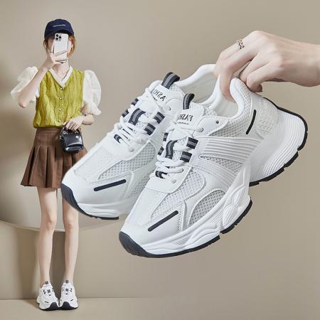 X-30421# ins韩版秋季新款老爹鞋女学生运动鞋跑步休闲鞋厚底增高 鞋子批发女鞋货源