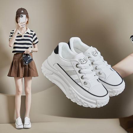 X-30424# 韩版秋季新款老爹女鞋ins潮学生跑步运动鞋厚底增高休闲 鞋子批发女鞋货源