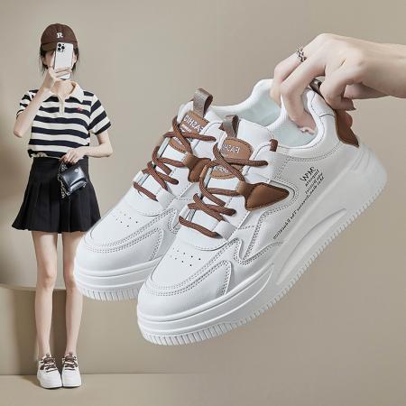 X-30428# 秋季新款韩版小白鞋女ins潮学生运动跑步休闲鞋增高街拍 鞋子批发女鞋货源