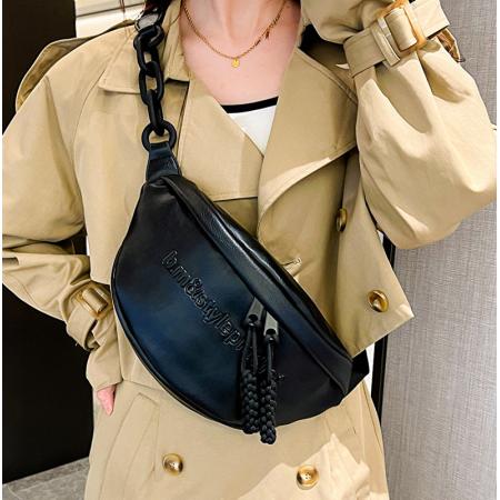 TR53782# 包包女新款春季斜挎小众设计高级感质感时尚百搭链条胸包腰包 包包批发女包货源